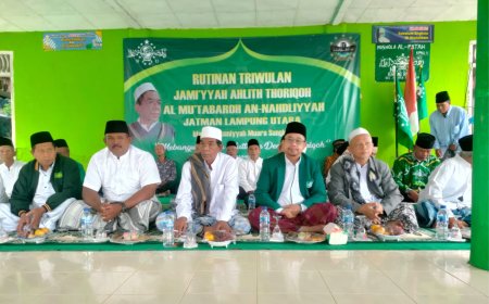 Pengajian Triwulan, JATMAN Lampung Utara Lantik Pengurus Tingkat Kelurahan