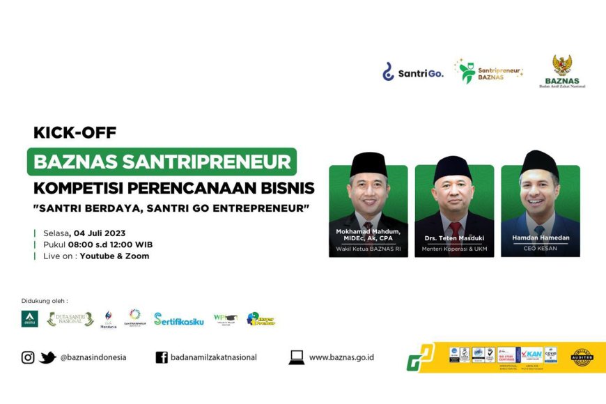 Bangkitkan Ekonomi Santri, BAZNAS Selenggarakan Kompetisi Bisnis Santri