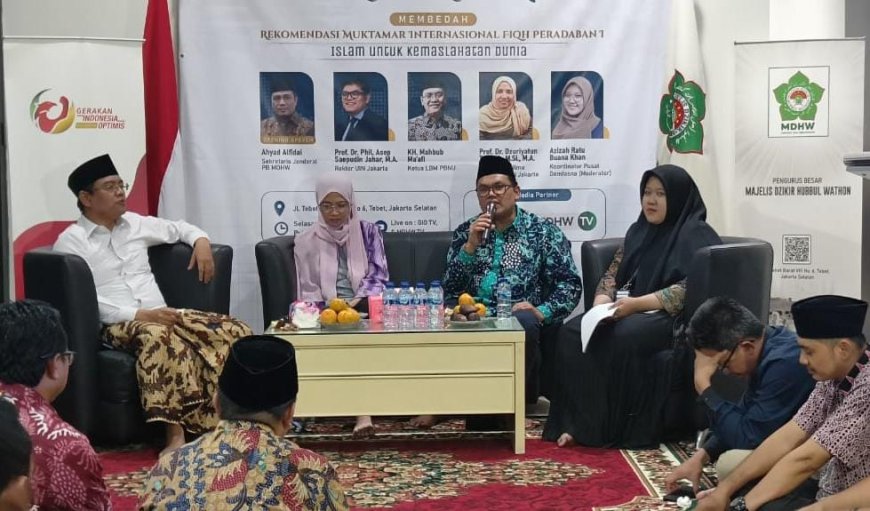 Gerakan Indonesia Optimis (GIO) dan Majelis Dzikir Hubbul Wathon Gelar Diskusi Membedah Hasil Muktamar Internasional PBNU, Agama untuk Perdamaian dan Kemaslahatan Dunia