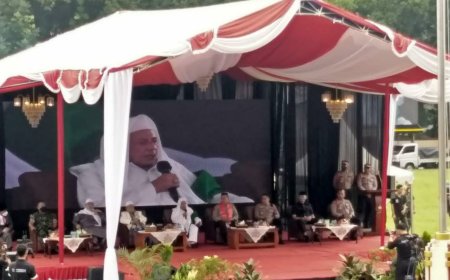 Maulana al-Habib Muhammad Luthfi bin Yahya Hadiri KMP dan Tausyiah Kebangsaan Lemdiklat Polri Kota Sukabumi