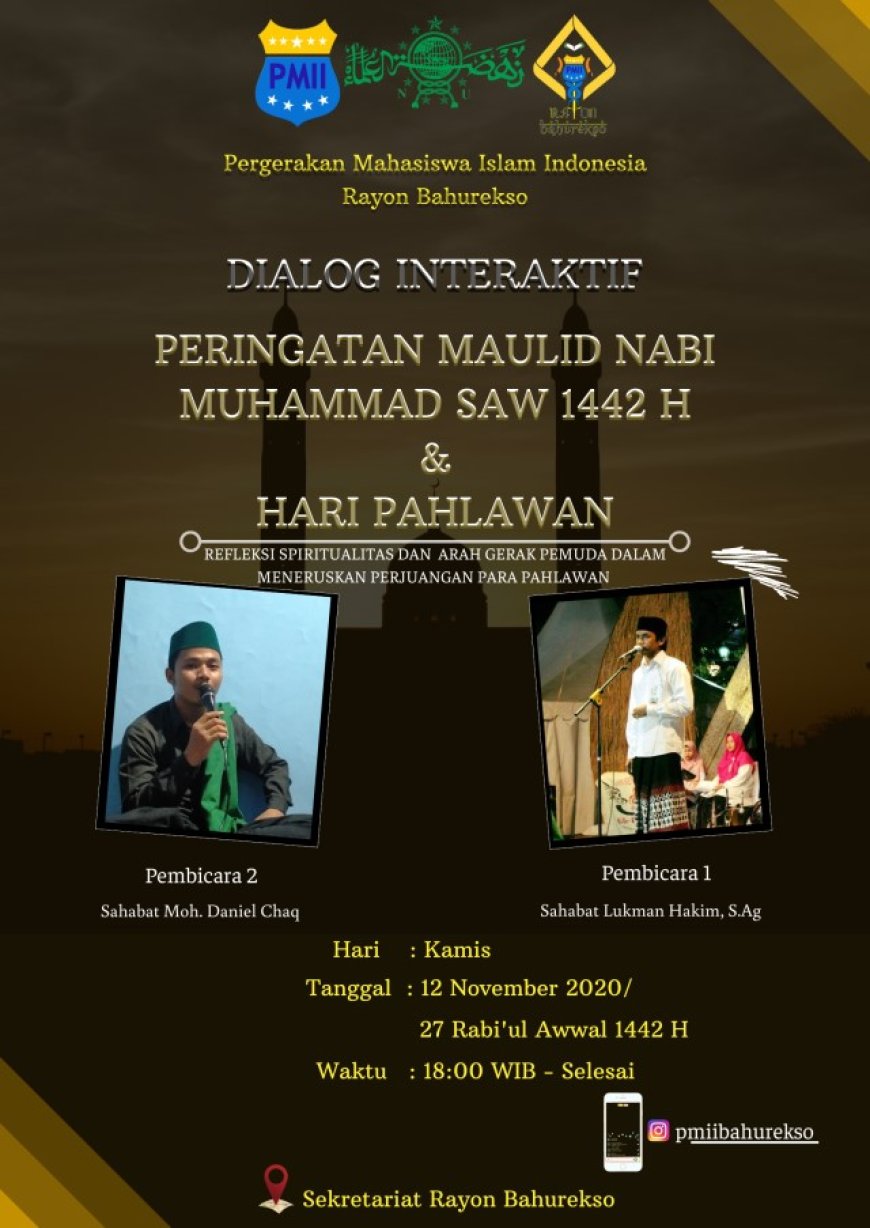 PMII Undang MATAN dan Pagar Nusa dalam Dialog Interaktif Peringatan Maulid Nabi