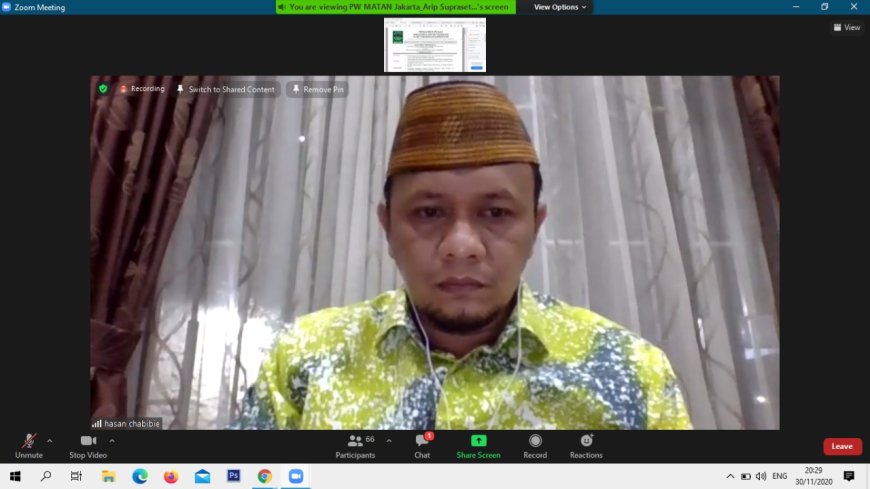 Pengurus MATAN DKI Jakarta Masa Bakti 2020-2024 Dilantik secara Virtual