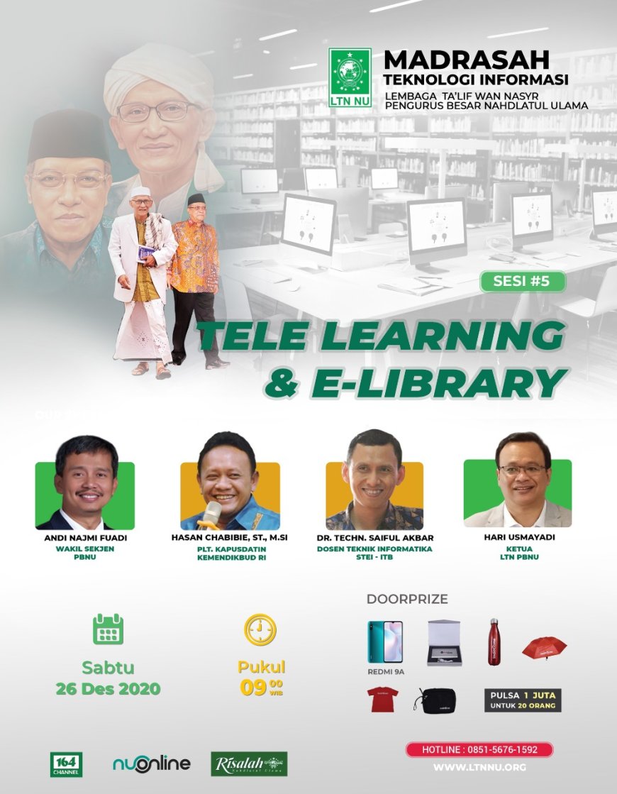 Ngaji TI LTN PBNU; Tele Learning dan e-Library