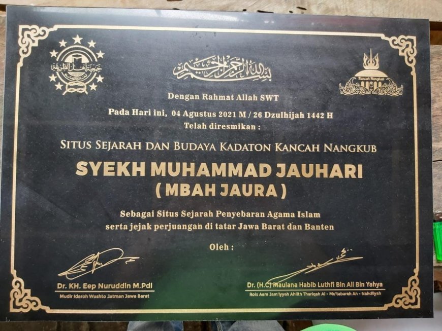 Peresmian Situs Sejarah Kadaton Kancah Nangkub Syeikh Muhammad Jauhari