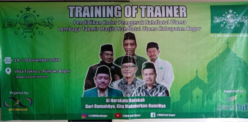 Besok, LTMNU Kab Bogor Selenggarakan TOT Muharrik Masjid Kerjasama dengan Gets Indonesia