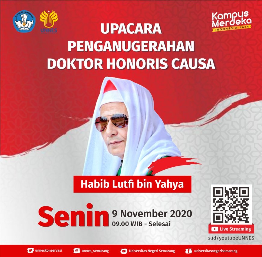 Besok, Penghargaan UNNES Doktor Honoris Causa Ke Habib Luthfi