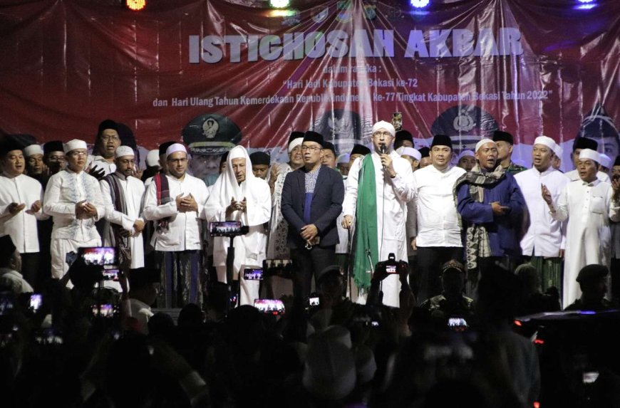Habib Luthfi Hadiri Istighosah di Plaza Pemda Kab Bekasi