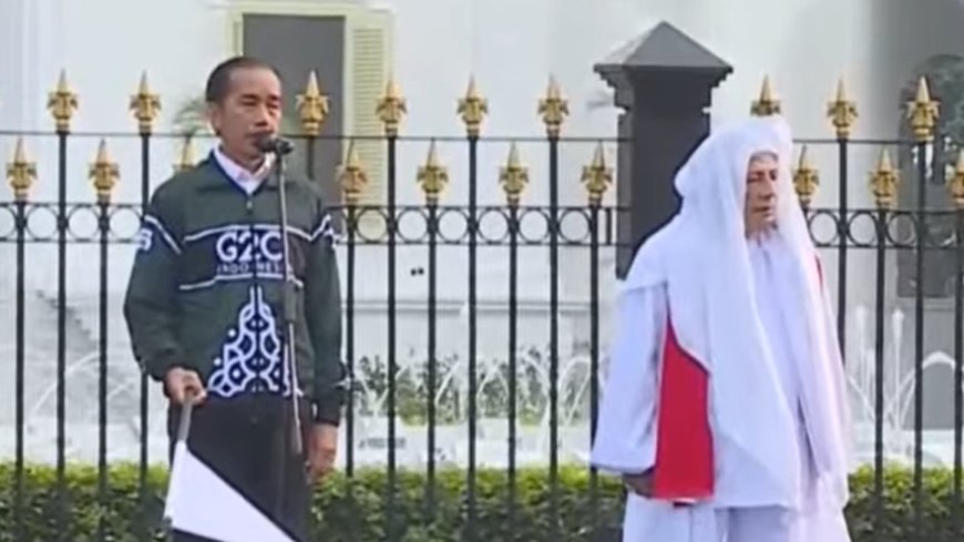 Presiden Lepas Kirab Merah Putih di Istana, Habib Luthfi: Jaga NKRI Harga Mati