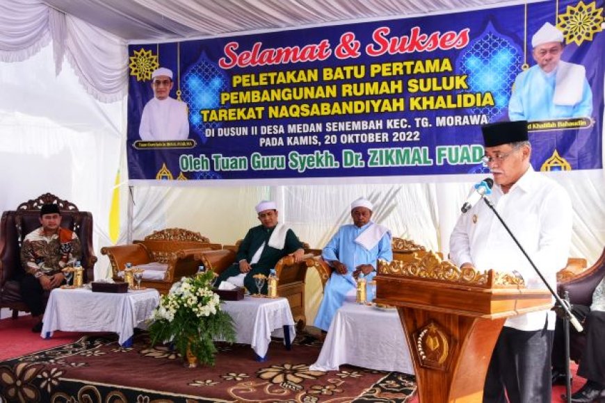 Peletakan Batu Pertama Rumah Suluk Tarekat Naqsabandiyah Khalidiyah Di Deli Serdang