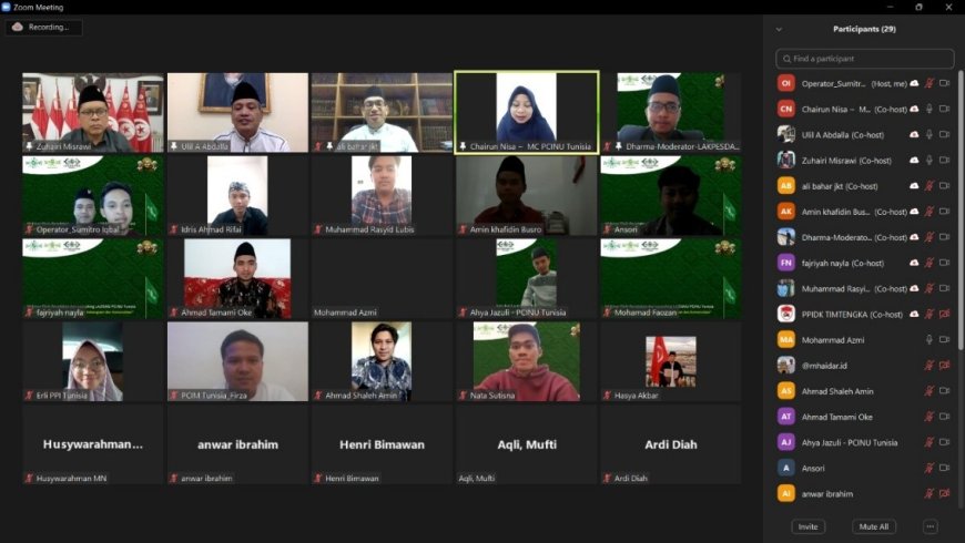 Launching NU Care-LazisNU Tunisia, Wadah Belajar, Berkhidmah, dan Hidup Bersosial