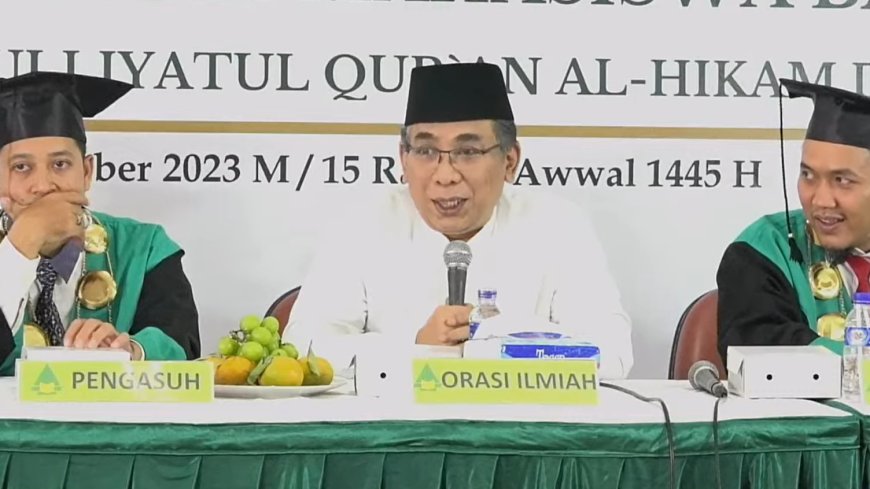 Hadiri Wisuda Mahasiswa Al Hikam Depok, Ketum PBNU Berpesan agar Mahasiswa Tidak Salah Niat saat Kuliah
