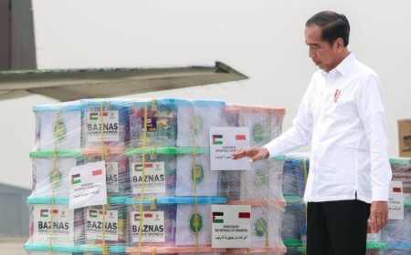 Presiden Jokowi Lepas Pengiriman Bantuan Kemanusiaan ke Palestina   