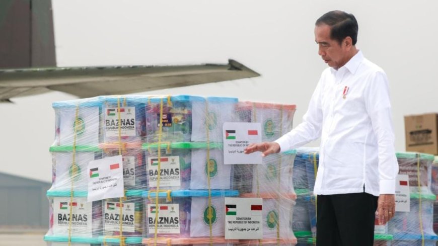 Presiden Jokowi Lepas Pengiriman Bantuan Kemanusiaan ke Palestina