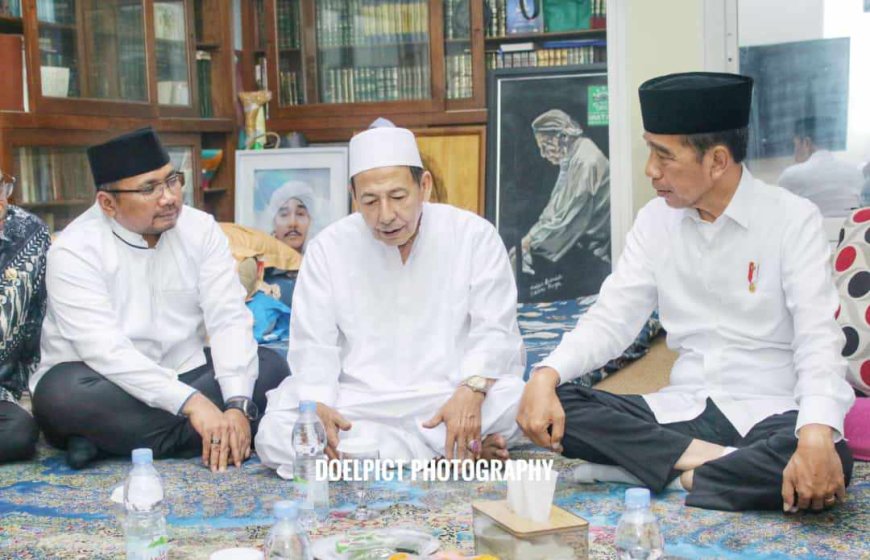 Presiden Takziah ke Istri Habib Luthfi bin Yahya di Kanzus Sholawat Pekalongan