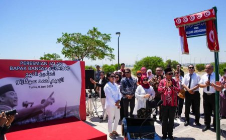 Gus Dubes Tunisia Resmikan Jalan Bapak Bangsa Ir. Sukarno Di Kota Tunis