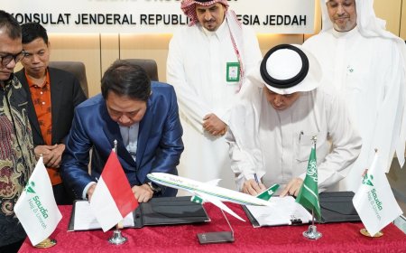 Teken Kontrak dengan Saudia Airlines, Kemenag Tuntaskan Tahap Penyediaan Angkutan Haji 2025