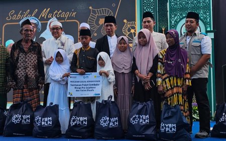 JATMAN dan YBM PLN Santuni Kaum Dhuafa’ dan Yatim di Haul Ponpes Baran Kediri