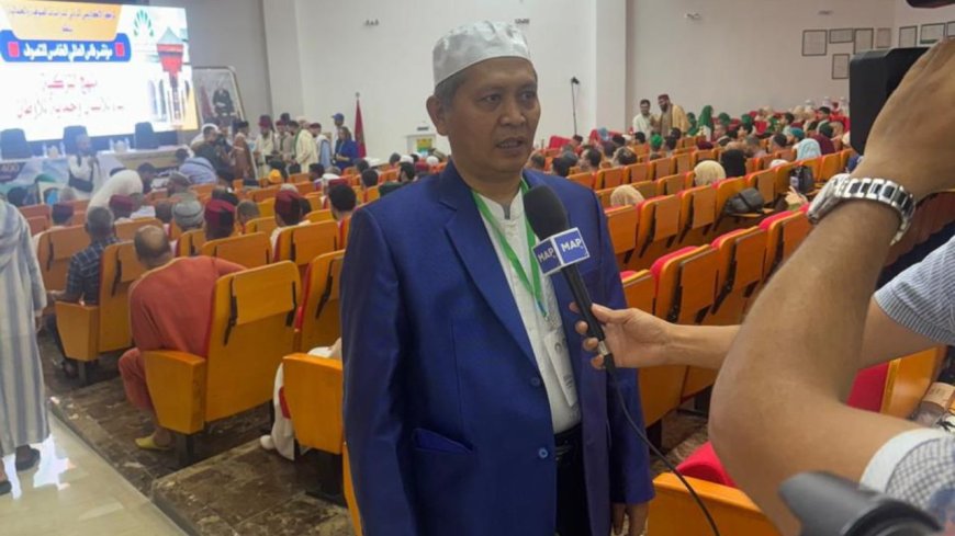 Kiai Abdillah diwawancarai media Maroko
