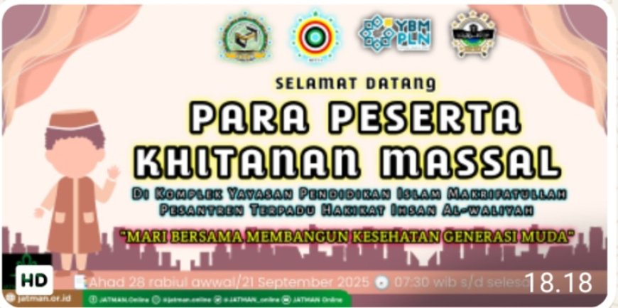 Kegiatan Khitan Massal Yayasan Pendidikan Islam Makrifatullah terpadu Hakikat Ihsan Alwaliyah Bener Meriah