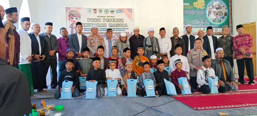 Menyambut Maulid Nabi Saw Pesantren Terpadu Hakikat Ihsan Alwaliyah melaksanakan Khitan Massal