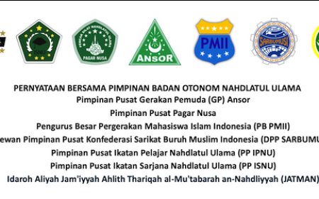 Pernyataan  Bersama Pimpinan Badan Otonom Nahdlatul Ulama