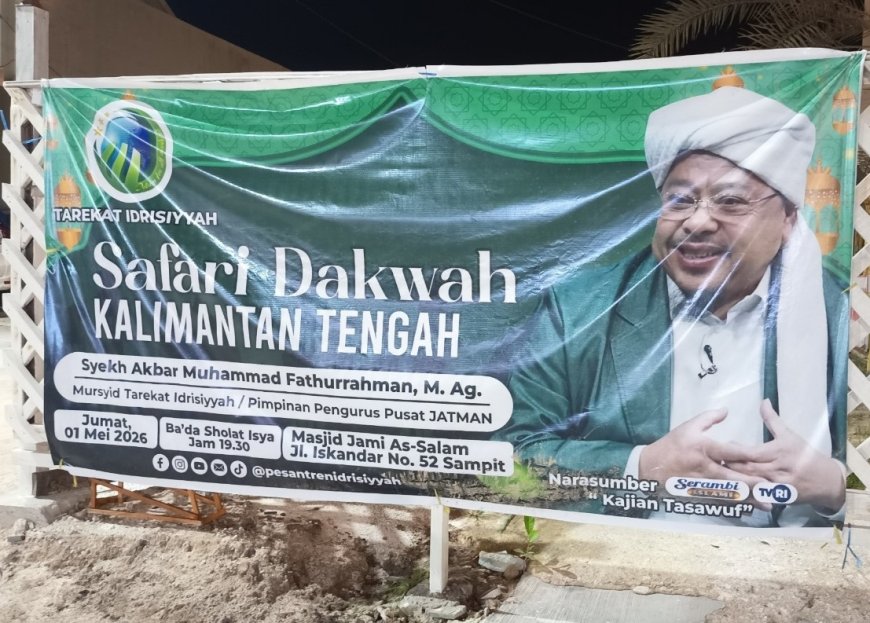 Dakwah Rais Idarah Aliyyah JATMAN di Sampit, Syekh Akbar Sampaikan Tarekat dan Tasawuf Hingga Diterima Luas Masyarakat